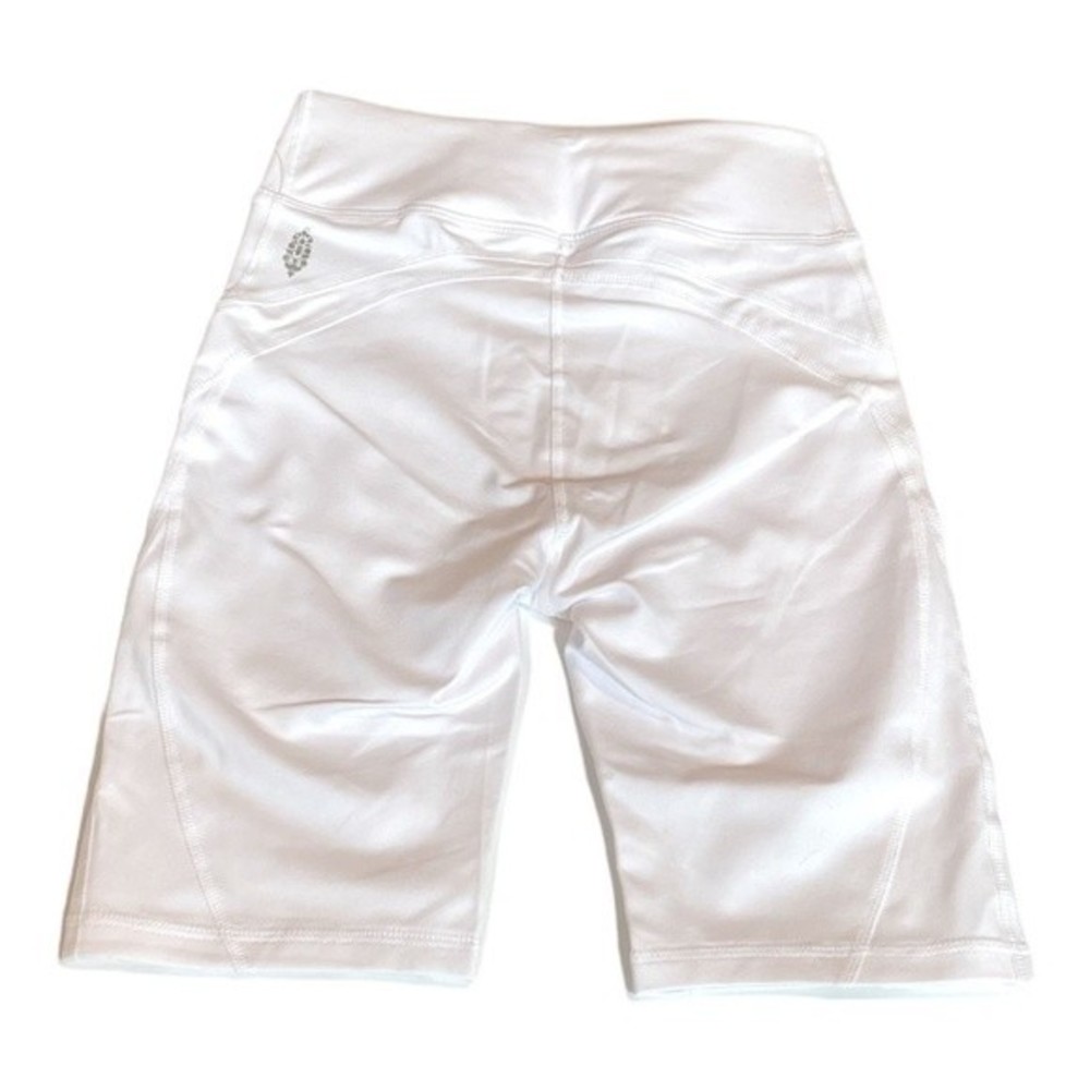 Free People Movement Biker Baby High Rise Shorts White Size XSmall